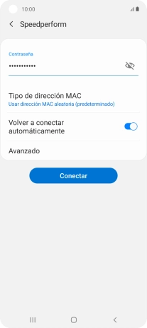 Introduce la contraseña de la red wifi y pulsa Conectar. Introduce la contraseña de la red wifi y pulsa Conectar.