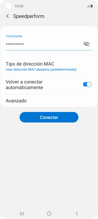 Introduce la contraseña de la red wifi y pulsa Conectar. Introduce la contraseña de la red wifi y pulsa Conectar.