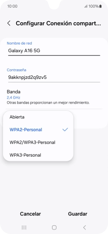 Pulsa WPA3-Personal para proteger la conexión wifi con una contraseña. Pulsa WPA3-Personal para proteger la conexión wifi con una contraseña.