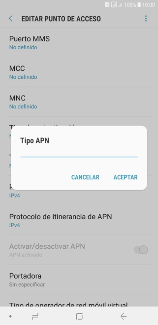 Introduce default y pulsa ACEPTAR. Introduce default y pulsa ACEPTAR.