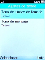 Selecciona Tono de timbre de llamada. Selecciona Tono de timbre de llamada.