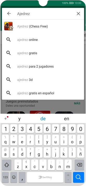 Introduce el nombre del tema o de la app y pulsa el icono de búsqueda. Introduce el nombre del tema o de la app y pulsa el icono de búsqueda.