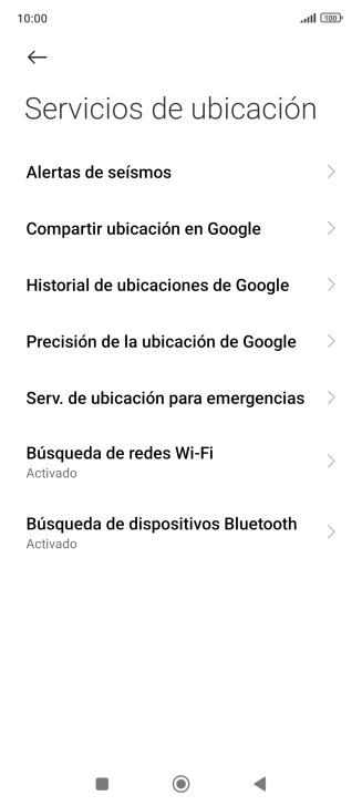 Pulsa Precisión de la ubicación de Google. Pulsa Precisión de la ubicación de Google.