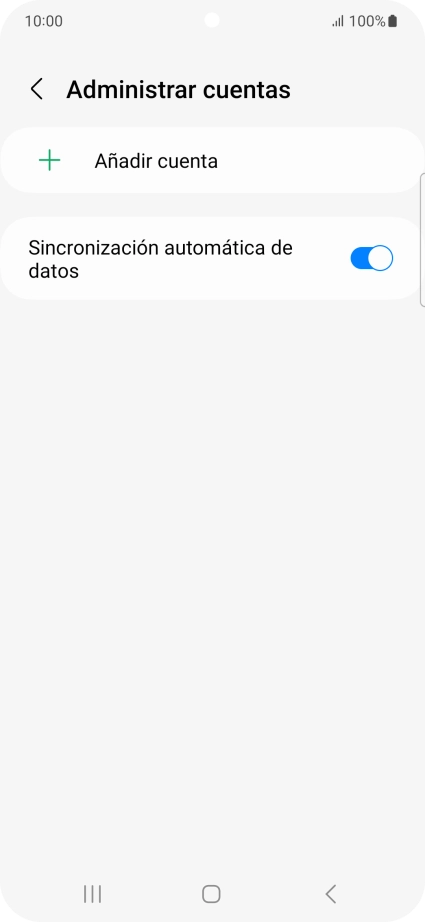 Pulsa Añadir cuenta. Pulsa Añadir cuenta.