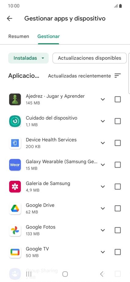 Pulsa la app deseada. Pulsa la app deseada.