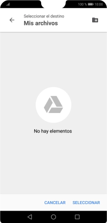 Si deseas crear una nueva carpeta, pulsa el icono de nueva carpeta y sigue las indicaciones de la pantalla para crearla. Si deseas crear una nueva carpeta, pulsa el icono de nueva carpeta y sigue las indicaciones de la pantalla para crearla.