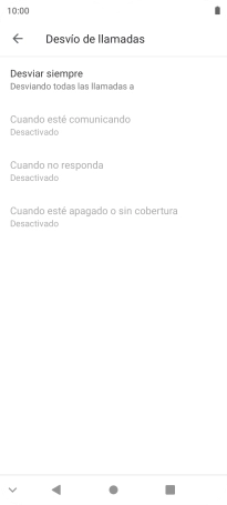 Pulsa el tipo de desvío deseado. Pulsa el tipo de desvío deseado.