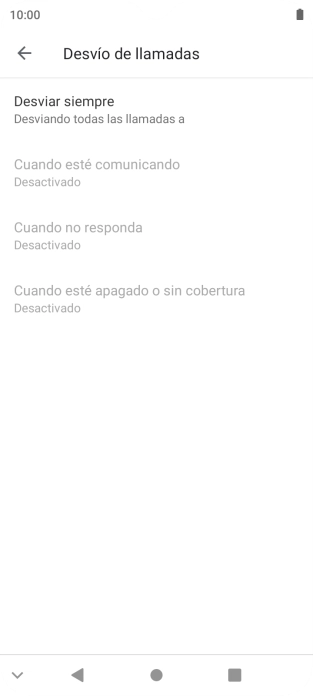 Pulsa el tipo de desvío deseado. Pulsa el tipo de desvío deseado.