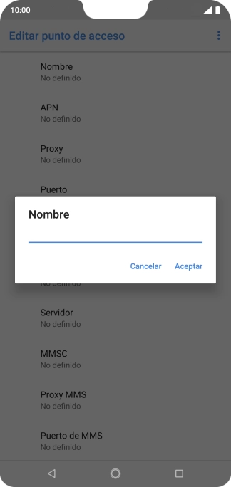 Introduce Vodafone Internet y pulsa Aceptar. Introduce Vodafone Internet y pulsa Aceptar.