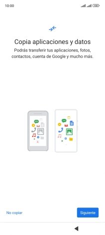 Puedes transferir el contenido de otro teléfono cuando activas tu teléfono por primera vez y cuando lo has restablecido. Cuando aparezca en la pantalla del teléfono esta imagen, ya está listo para la transmisión del contenido del otro teléfono. Puedes transferir el contenido de otro teléfono cuando activas tu teléfono por primera vez y cuando lo has restablecido. Cuando aparezca en la pantalla del teléfono esta imagen, ya está listo para la transmisión del contenido del otro teléfono.