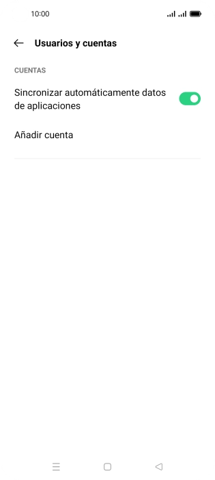 Pulsa Añadir cuenta. Pulsa Añadir cuenta.