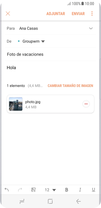 Pulsa ENVIAR cuando hayas terminado de escribir el correo electrónico. Pulsa ENVIAR cuando hayas terminado de escribir el correo electrónico.