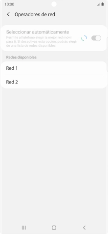 Pulsa la red deseada. Pulsa la red deseada.