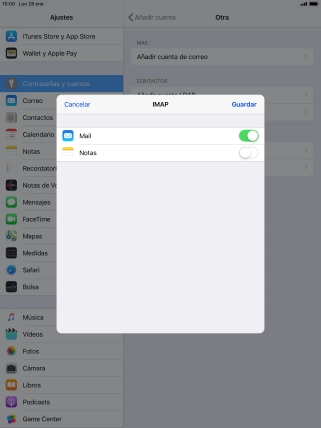 Pulsa Guardar. Ahora se ha configurado tu cuenta de correo electrónico. Si deseas seleccionar más ajustes del servidor de correo de entrada o de salida, continúa con los pasos siguientes. Pulsa Guardar. Ahora se ha configurado tu cuenta de correo electrónico. Si deseas seleccionar más ajustes del servidor de correo de entrada o de salida, continúa con los pasos siguientes.