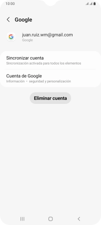 Pulsa Sincronizar cuenta. Pulsa Sincronizar cuenta.