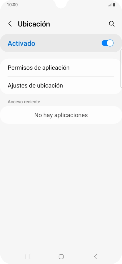 Pulsa Permisos de aplicación. Pulsa Permisos de aplicación.