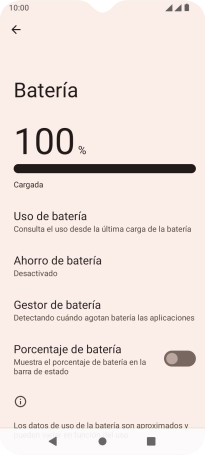 Pulsa Ahorro de batería. Pulsa Ahorro de batería.