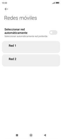 Pulsa la red deseada. Pulsa la red deseada.