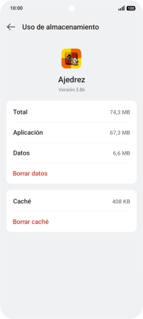 Pulsa Borrar caché. Pulsa Borrar caché.