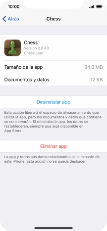 Pulsa Desinstalar app. Pulsa Desinstalar app.