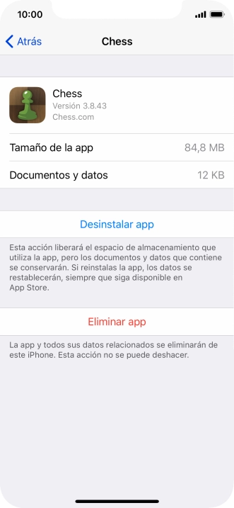 Pulsa Desinstalar app. Pulsa Desinstalar app.