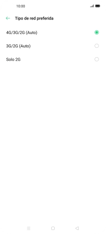 Pulsa el tipo de red deseado. Pulsa el tipo de red deseado.