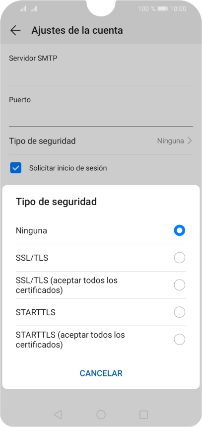 Pulsa Ninguna para desactivar la función. Pulsa Ninguna para desactivar la función.