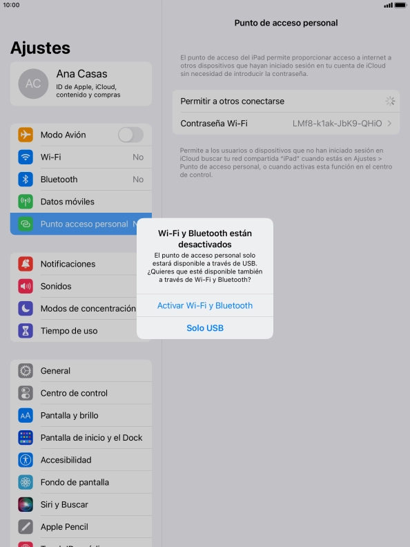 Si el wifi está desactivado, pulsa Activar Wi-Fi y Bluetooth. Si el wifi está desactivado, pulsa Activar Wi-Fi y Bluetooth.