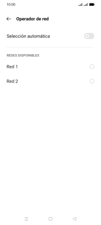 Pulsa la red deseada. Pulsa la red deseada.