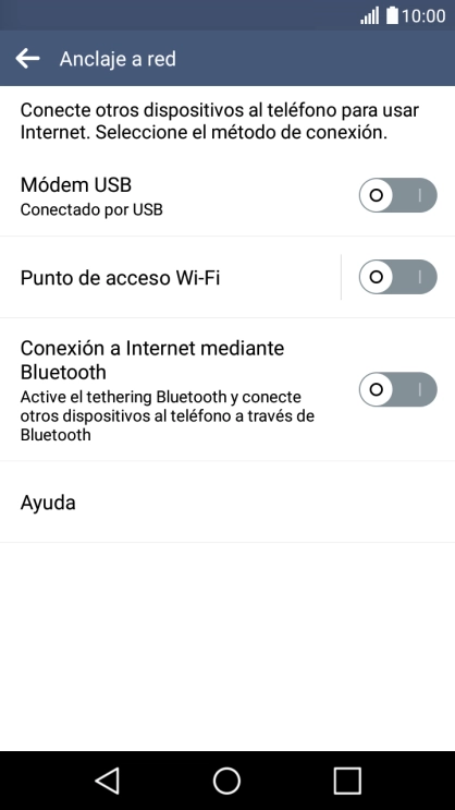 Pulsa Punto de acceso Wi-Fi. Pulsa Punto de acceso Wi-Fi.