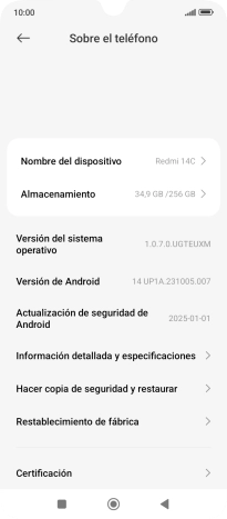 Pulsa Versión del sistema operativo. Si hay una versión de software nueva disponible, aparecerá ahora en la pantalla. Sigue las indicaciones de la pantalla para actualizar el software del teléfono. Pulsa Versión del sistema operativo. Si hay una versión de software nueva disponible, aparecerá ahora en la pantalla. Sigue las indicaciones de la pantalla para actualizar el software del teléfono.