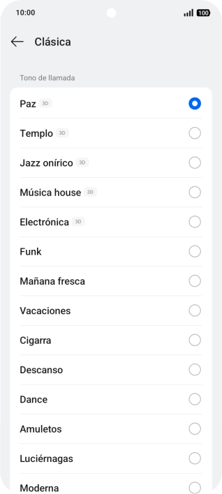 Pulsa los timbres de llamada deseados para escucharlos. Pulsa los timbres de llamada deseados para escucharlos.