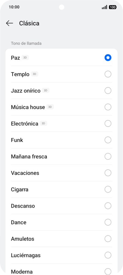 Pulsa los timbres de llamada deseados para escucharlos. Pulsa los timbres de llamada deseados para escucharlos.