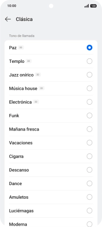 Pulsa los timbres de llamada deseados para escucharlos. Pulsa los timbres de llamada deseados para escucharlos.