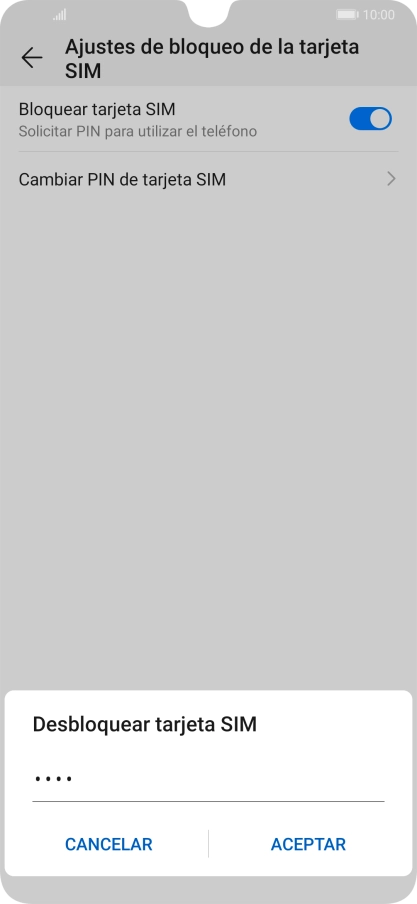 Introduce tu código PIN y pulsa ACEPTAR. Introduce tu código PIN y pulsa ACEPTAR.