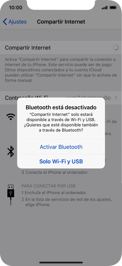 Si la función de wifi está activada, pulsa Solo Wi-Fi y USB. Si la función de wifi está activada, pulsa Solo Wi-Fi y USB.