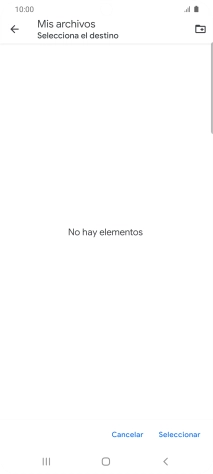 Si deseas crear una nueva carpeta, pulsa el icono de nueva carpeta y sigue las indicaciones de la pantalla para crearla. Si deseas crear una nueva carpeta, pulsa el icono de nueva carpeta y sigue las indicaciones de la pantalla para crearla.