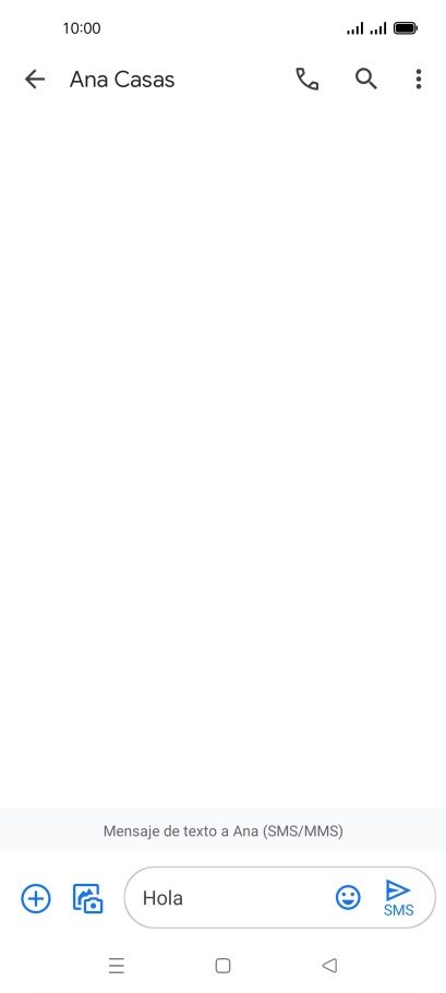 Pulsa el icono de envío cuando termines de escribir el mensaje corto. Pulsa el icono de envío cuando termines de escribir el mensaje corto.