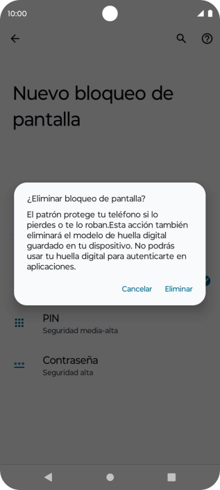 Pulsa Eliminar. Pulsa Eliminar.