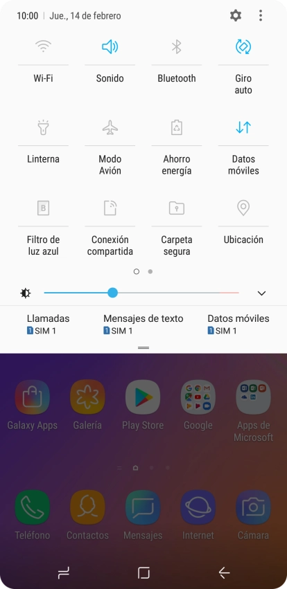 Pulsa el icono de datos móviles para activar o desactivar la función. Pulsa el icono de datos móviles para activar o desactivar la función.