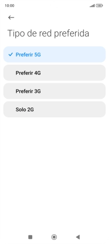 Pulsa el tipo de red deseado. Pulsa el tipo de red deseado.