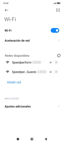 Pulsa la red deseada. Pulsa la red deseada.
