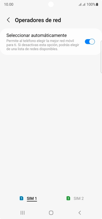 Pulsa la tarjeta SIM deseada. Pulsa la tarjeta SIM deseada.
