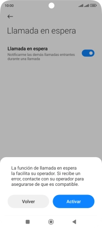 Si activas la función, pulsa Activar. Si activas la función, pulsa Activar.