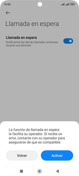 Si activas la función, pulsa Activar. Si activas la función, pulsa Activar.