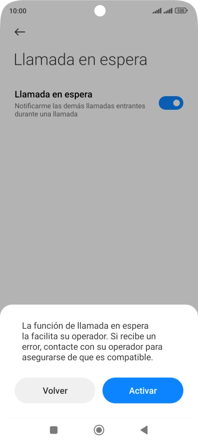 Si activas la función, pulsa Activar. Si activas la función, pulsa Activar.