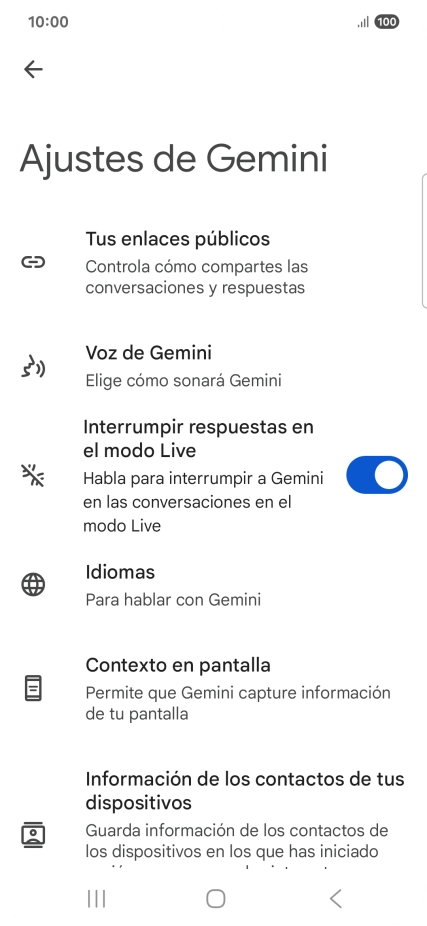 Sigue las indicaciones de la pantalla para seleccionar los ajustes deseados. Sigue las indicaciones de la pantalla para seleccionar los ajustes deseados.