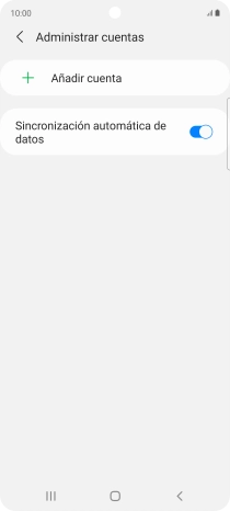 Pulsa Añadir cuenta. Pulsa Añadir cuenta.