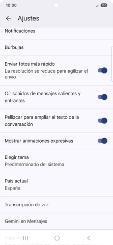 Pulsa Gemini en Mensajes. Pulsa Gemini en Mensajes.