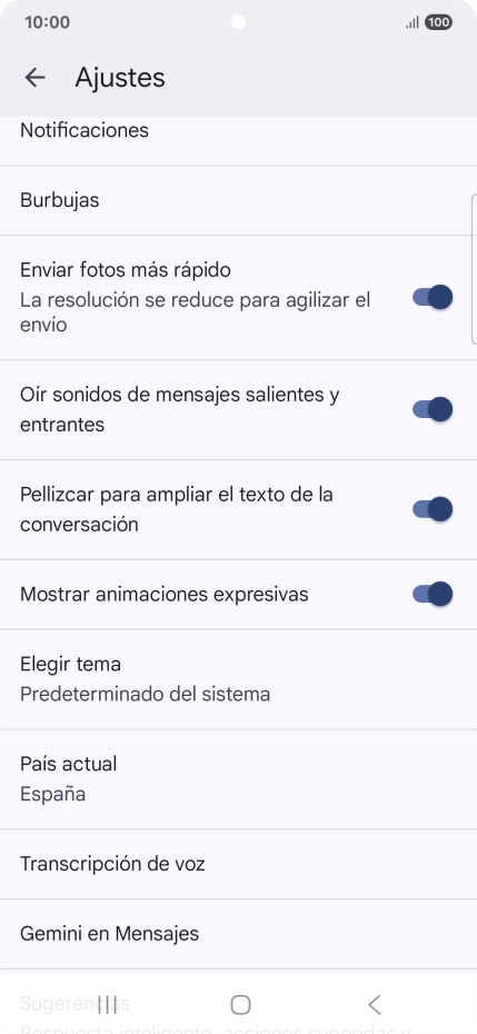 Pulsa Gemini en Mensajes. Pulsa Gemini en Mensajes.